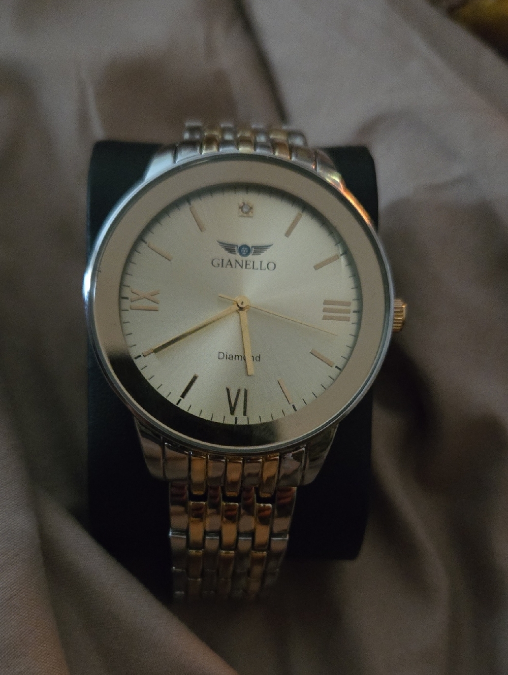 Gianello Men's Two-Tone Silver & Gold Dress Watch